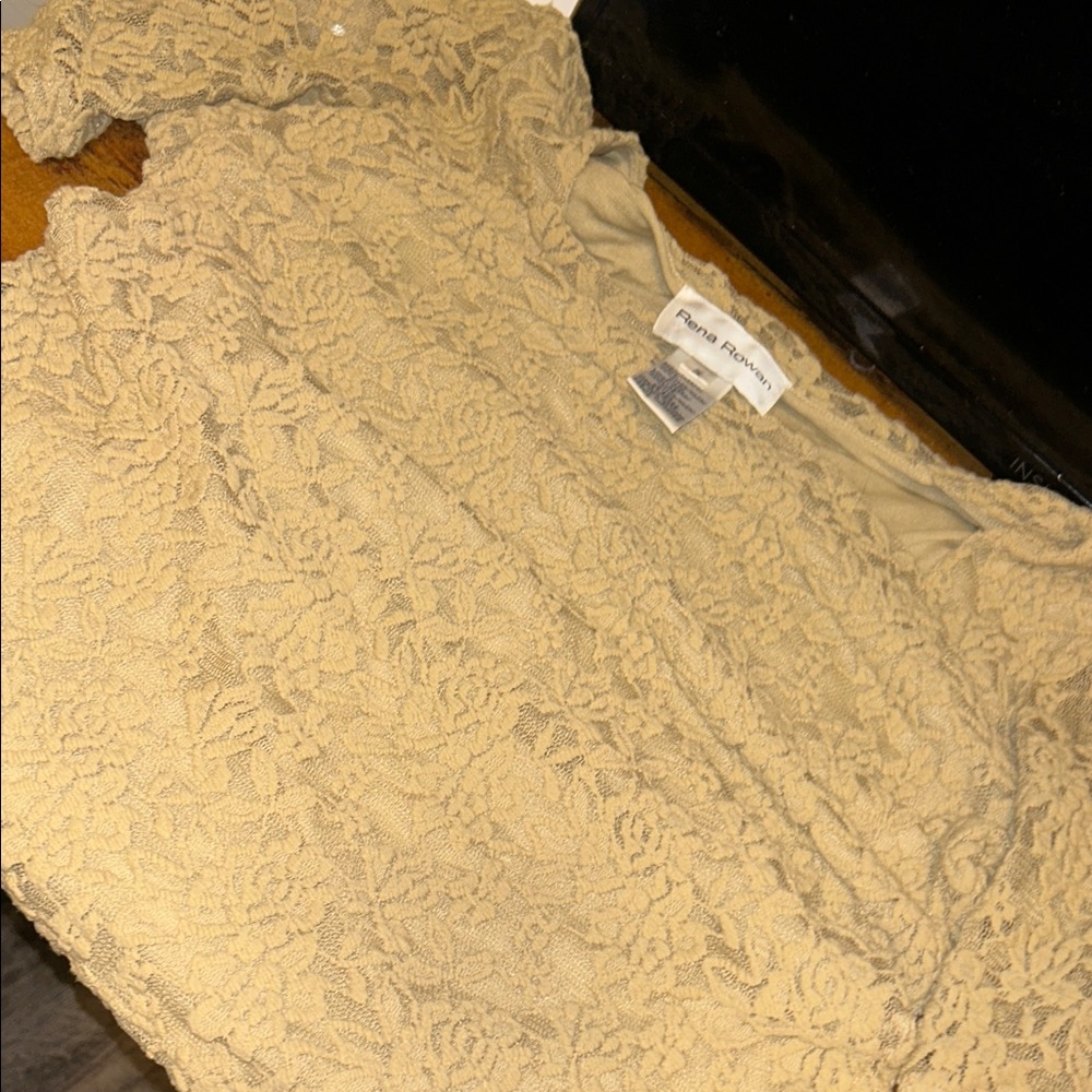 Pierre Balmain Beige Lace Blouse